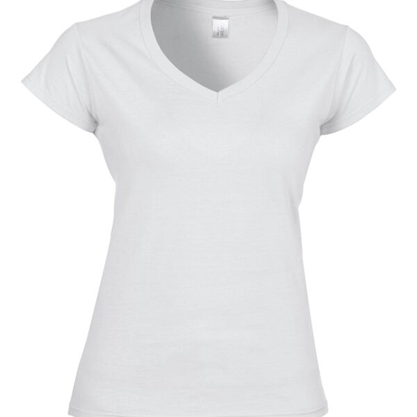 SoftStyle® Ladies' 4.5 oz. Junior Fit V-Neck T-Shirt Thumbnail